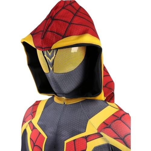 SAMIR Gold eyes with Hood Cosplay Costume hallowen Costume Boys Men Superhero Zentai disfraces para Halloween Costume Adult Kids
