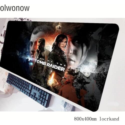 Tomb raider mousepad gamer Boy Gift 800x400x3mm gaming mouse pad large Personality notebook pc laptop padmouse ergonomic mat