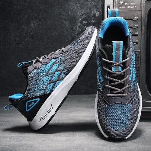 Men Casual Shoes High Quality Trend Man Fashion Sneaker Light Breathable Mesh Shoes Male Jogging Shoes Lace Up Size 39 -44