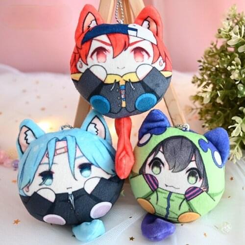 SK8 the Infinity Cosplay Langa Miya Reki Pendant Plush Toy 12.5cm Keychain Key Pendant Halloween Costume Accessory Prop