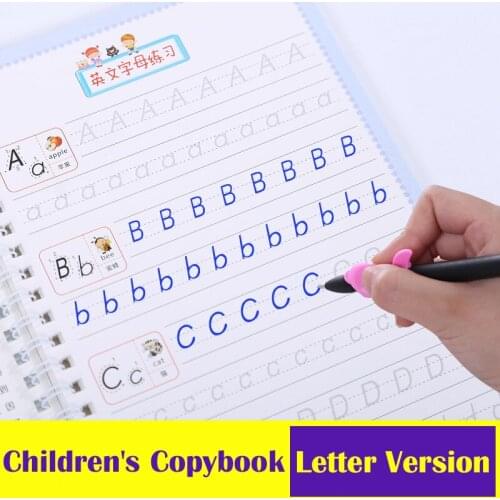 Libros Reusable English&Chinese Copybook Drawing Toy Hand Writing Groove English Auto Fades Educational Toys Art Books Livros