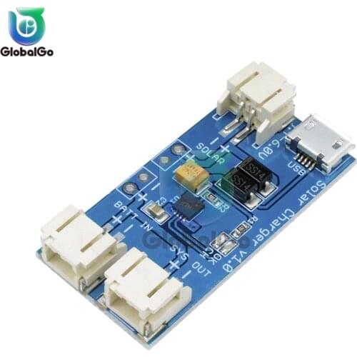 Micro USB Solar Panel Mini Solar Lithium Battery Charger Board Lipo Battery Charging Module for Outdoor Home Diy CN3065 500mA