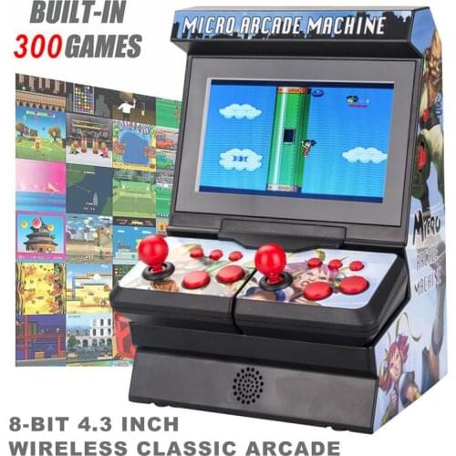 New FC Mini-arcade Handheld Game Machine 8-bit Wireless Large Screen Classic Arcade For Child Education Toys