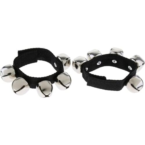 Pack of 2 Metal Hand Shaker Tambourine Shaking Jingle Bells Kids Musical Toys