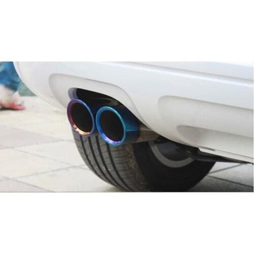2pcs Accessories Exhaust Tip Muffler Pipes Auto Car Muffler Covers for VW Volkwangen MK7 Golf 7 Skoda Octavia A7