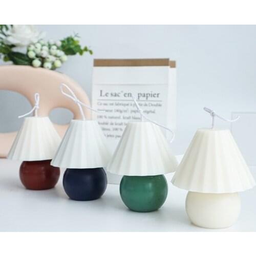 Mini Table Lamp Shape Candle Mold Handmade Plastic Aromatherapy Candle Making Mould DIY Tools