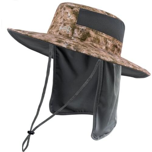 Bassdash UPF 50+ UV Protection Fishing Hat Adjustable Size Bucket Hat Water Resistant Wide Brim Tactical