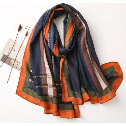 2021 Luxury Cotton And hemp Beach Hijab Women Designer Print Scarf Female Foulard Echarpe Bandana Summer 180X90CM Shawl and Wrap