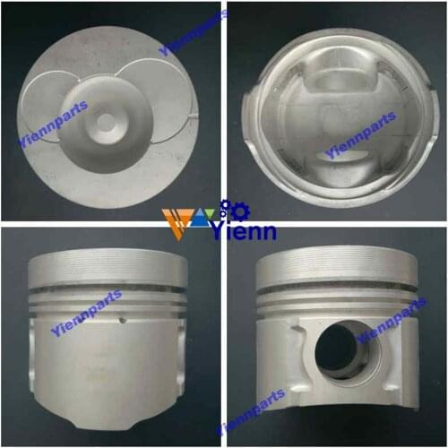 For Isuzu 6BG1T 6BG1 Piston Kit With Pin Clips Carrier Excavator Loader Tractor Truck Bus Diesel Engine Repair Parts