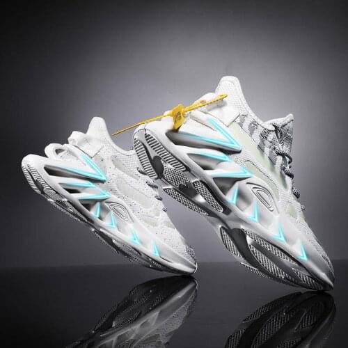 Plus Size Outdoor Cushioning Man Sneakers Male Running Shoes Sports Tennis for Men Sport Shoes Men White Jogging Basket GME-2008