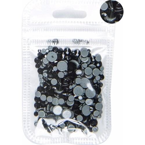 AAAA+ Best Quality Black Mix Size Hot Fix Rhinestone More Shiny Super Bright Nail Art Hotfix Iron On Stones. 10Gram