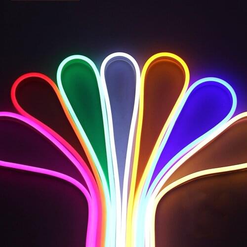 DC12V LED Neon Light Flexible LED Tape 6x12mm SMD2835 120LED/M Waterproof LED Neon Sign Rope Tube Soft Neon Light for Decoration