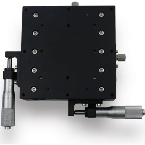 XY axis 125*125 precision fine adjustment frame XY125-L manual displacement table V-shaped cross roller guide slide table