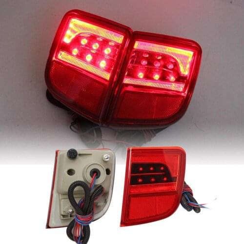 2PCS Rear Tail brake light Fog Lamp Fog Light Warning Light For Toyota Land Cruiser 200 LC200 2008 2009- 2015 Rear Bumper Light