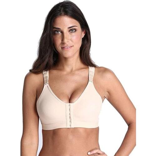 Plus Size Sexy Bralette Solid Front Buckle Bra Brassiere Wireless Push Up Bras for Women Lingerie Crop Underwear