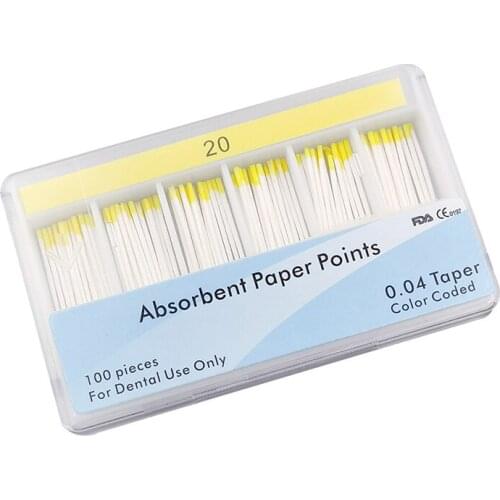 04 Taper Dental Absorbent Paper Points 0.04 25# Red Root Canal Absorbent Paper Absorption Pure Cotton Dental Endodontic Material