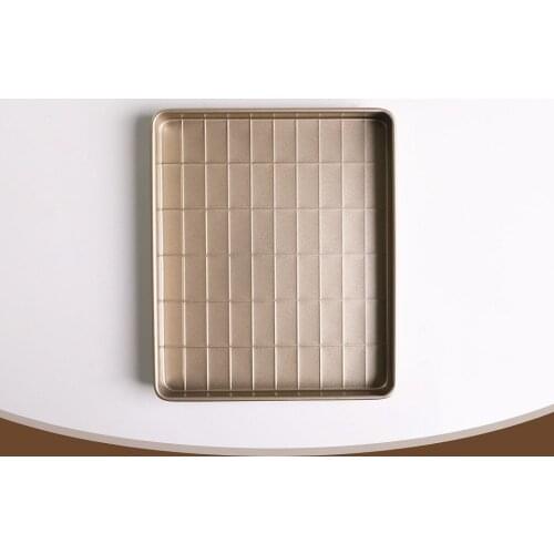 1pcs Golden color carbon steel solid bottom nougat mold baking plate For oven