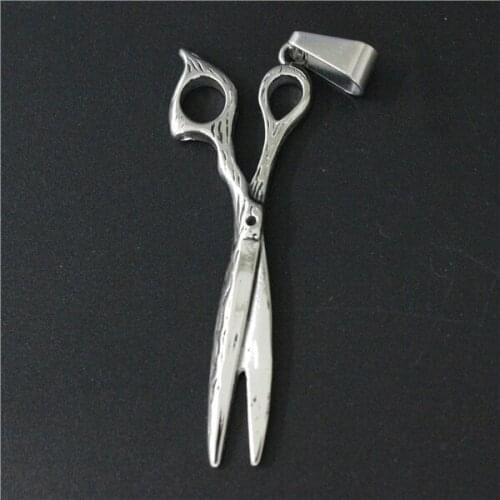 2107 Popular Hairstylist Fashion Women Man Scissors Pendant 316L Stainless Steel Polishing Scissors Pendant