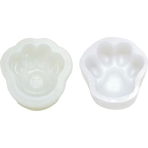 3.5 Inch DIY Large Pet Paw Silicone Mold Dog Cat Paw Print Stepping Stone Concrete Plaster Cake Pan Resin Mold Art Craft