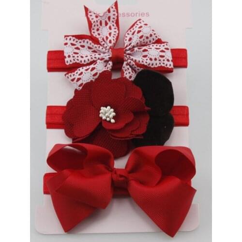 3pcs/set Baby Headband Floral Bows Bowknot Girl Headbands Cotton Flower Kids Hair Band Headband Baby Girls Hair Accessories