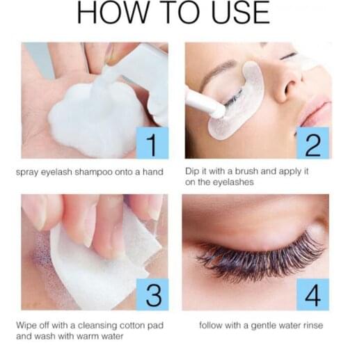 60ml 2.03 Eyelash Extension Foam Mascara Lash Cleaner Shampoo