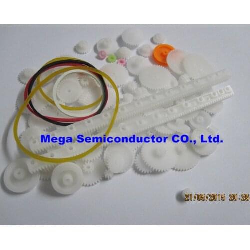 75PCS a lot,Plastic gear,rack, pulley, belt,Worm gear,Single-and double-gear,8-56 teeth