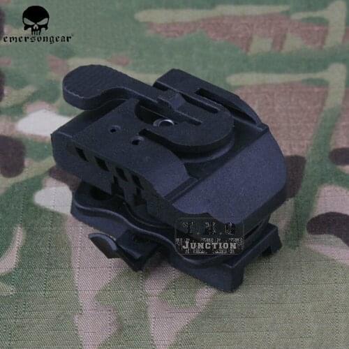 Tactical HL1 Helmet Light Mount Adapter For ARC Rail Helmet Multi-Angle Rotating FAST Dedicated Track Bracket Black