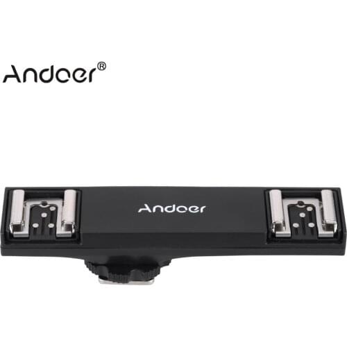 Andoer Dual Hot Shoe Flash Speedlite Bracket Splitter for Nikon D750 D7200 D7100 D7000 D800 D810 D600 DSLR Camera Camcorder