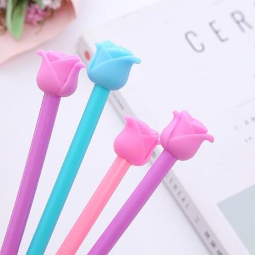 Flower Gel Pen Korean Stationery Gel Ink Pen Novelty Cute Cool Pens Creative Student Signing Pen Cute Stationary Supplies