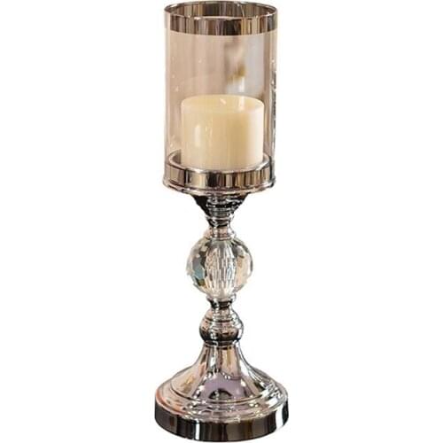 Decorative Glass Candle Stand Holders Decoration Metal Candlestick Creative Candle Holders Table Living Room Ornaments FC243