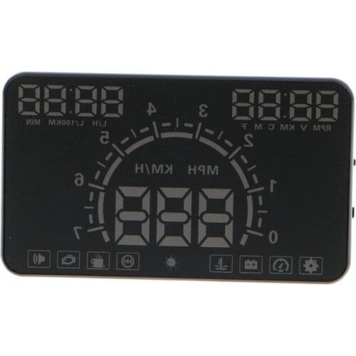 E350 5.8" Screen HUD Car Head Up Display Engine Fault Fuel Alarm Speedometer