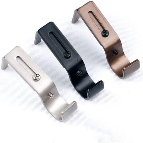 2pcs Curtain Rod Bracket Heavy Duty Metal Rod Holder Hook For Home Bathroom Living room Window-Dressing Hardware Accessories