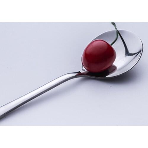 Pack Of 6 Stainless Steel Spoon Long Handle Dessert Tea Spoon Kitchen Accessorie