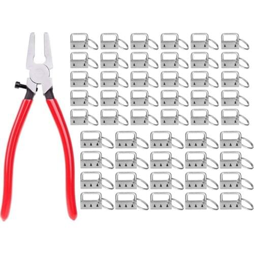 Best Key Pendant Hardware, 51Pcs Key Pendant Kits, Including Pendant Hardware, 1 and 1.25 Inches, for Wrist Clip Key Making