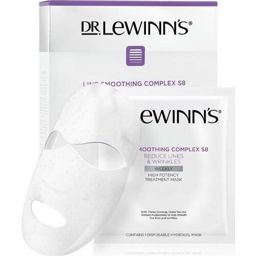 Dr Lewinns LINE SMOOTHING COMPLEX HIGH POTENCY TREATMENT MASK Snap-8 Hyaluronic Acid Ginseng Boost Skin Smooth Lines Wrinkles
