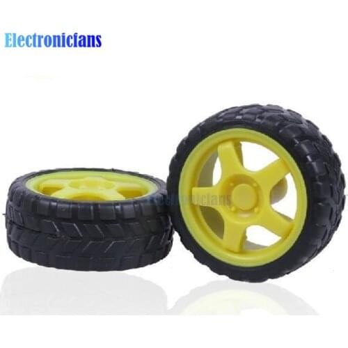 1PCS Smart Car Robot Wheel Module Small Plastic Wheels For Arduino 65x26mm