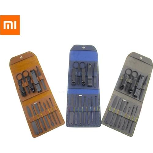 Xiaomi Youpin 12Pcs Professional Nail Cutter Pedicure Scissors Set Stainless Steel Hook Portable Manicure Nail Clipper Tool Set