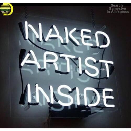 Neon Sign 10kv For Naked Artist Inside Decorate Neon Light Lamp Do not Ask Why Arcade Wall Signs Gold Home Decor Beer Pub Light