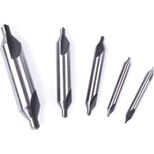New 2 Sets 10Pcs Metric HSS Combined Center Drill Bits Countersink Tool 1mm 1.5mm 2.5mm 3.15mm 5mm 60 Degree Angle Bit Set Tool