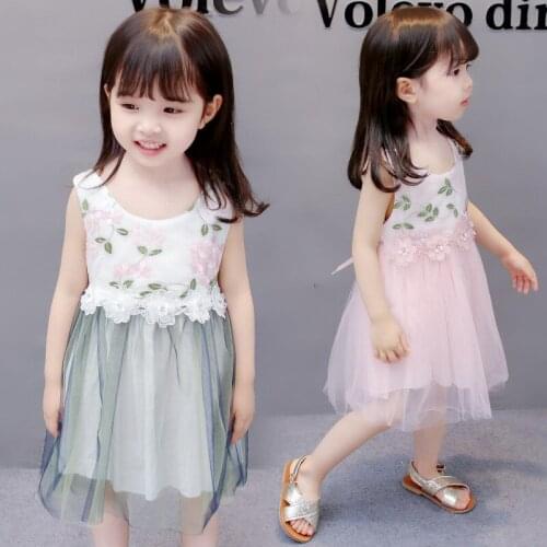 Girls clothes 2020 New Lace girls dress Fashion Summer Flowers Petal Dresses Baby Girl Clothes Party kids dresses for girls