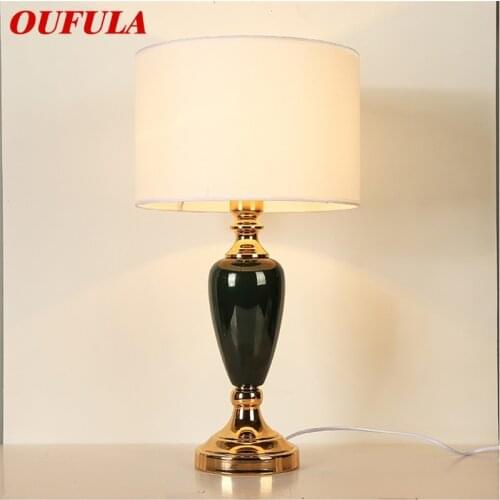 OUFULA Table Lamps Modern LED Luxury Design Creative Ceramic Desk Lights For Home Bedroom