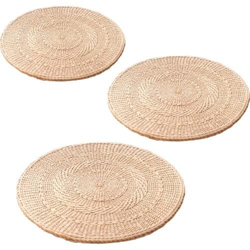 Rattan Woven Buddha Meditation Tatami Window Padding Straw Futon Thicken Home Decor Eco-friendly 30cm / 35cm / 40cm Seat Cushion