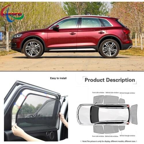 For Audi Q5l 2018 Car Full Side Windows Magnetic Sun Shade UV Protection Ray Blocking Mesh Visor Car Decoration Accessories