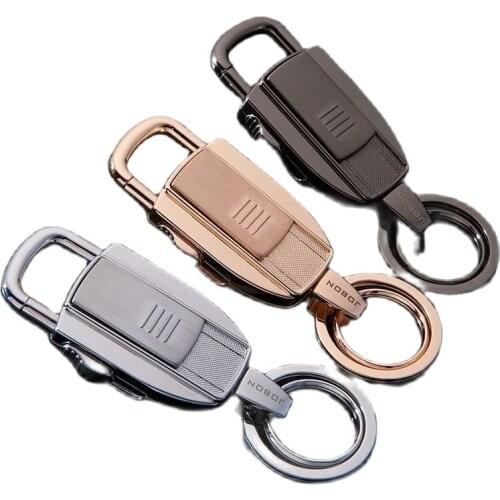 Jobon USB electronic charge lighter Windproof ultra-thin metal keychain and gifts creative personality