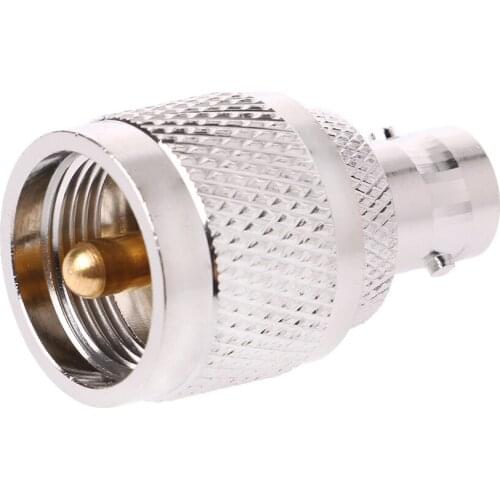 Drop Ship BNC-K Female Jack To UHF-J PL-259 Male Plug Straight RF Coax Adapter Connector