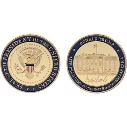 Qianqian56 US 45th President DOnald Trump Commemorative Coin Collection Arts Gifts Souvenir