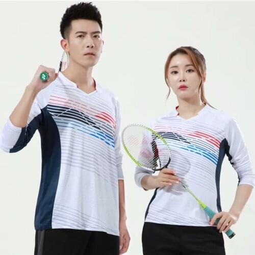 Long sleeve Badminton shirt Sportswear Tennis shirt Women/Men sports Table tennis game Shirts clothes Qucik dry breathable shirt