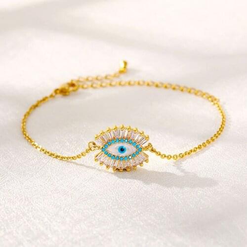 Evil Eye Of The Demon Pendant Bracelet Stainless Steel Chain Bracelet Fashion Trendy Women Jewelry Gift Vintage Charm Bracelet