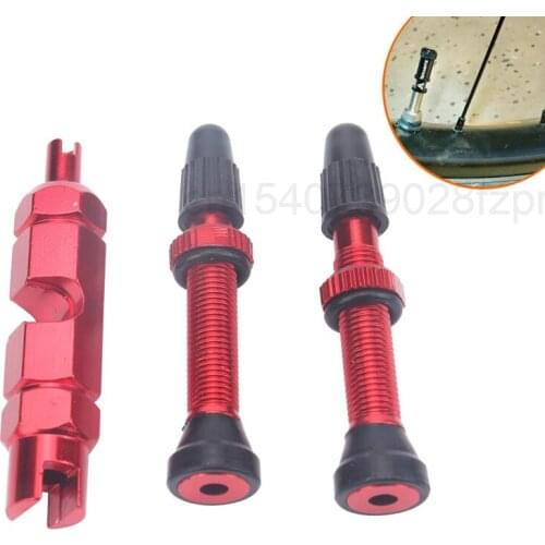 2 Combined French Bicycle Valve Core Removable Valves with Disassembly Tool 40mm Valve