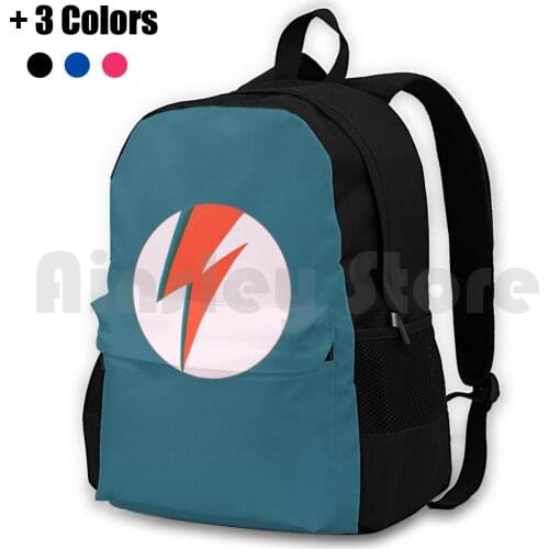 David Bowie Blue Outdoor Hiking Backpack Riding Climbing Sports Bag David Bowie Red Blue Green Icon Major Tom Ziggy 70S 80S